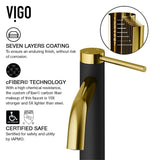 VIGO Roma MatteShell Matte Black Bathroom Sink/Basin Set with Lexington Faucet and Glass Square Vessel