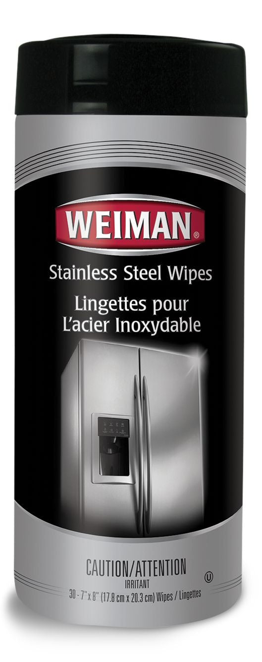 Weiman Stainless Steel Cleaning and Protectant Wipes, 30 Wipes F0