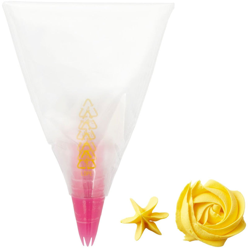Wilton Disposable Piping Decorating Bag Tip Fuse, Clear, 6-pk, for Baking/Cake Decoration R3