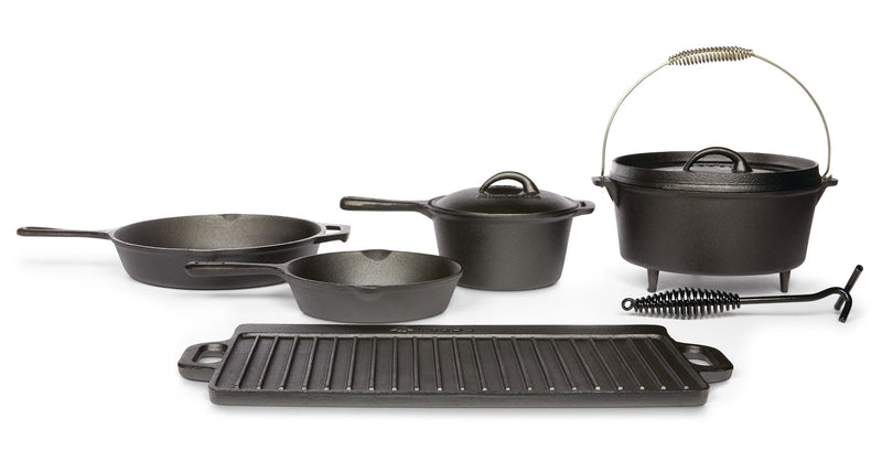 Woods Heritage Cast Iron Non-Stick Camping Cook Set, 6-pc W5