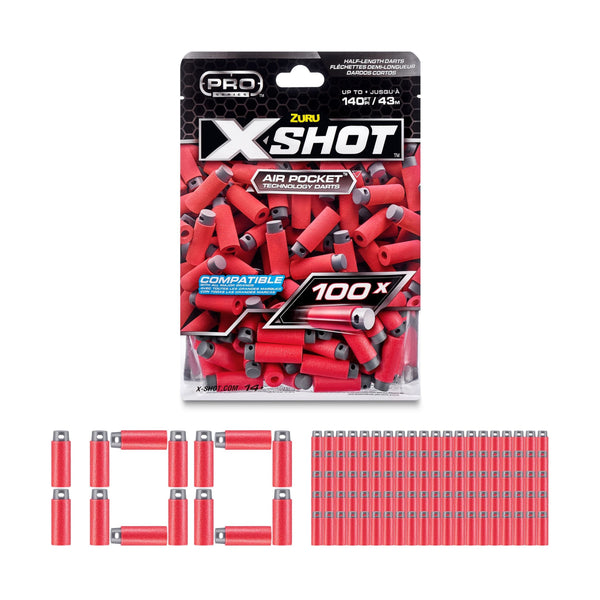 X-Shot Pro Series Half-Length Darts Refills Foil Bag, 100-pk, Ages 8+ G3